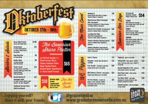 Oktoberfest 2014 Menu